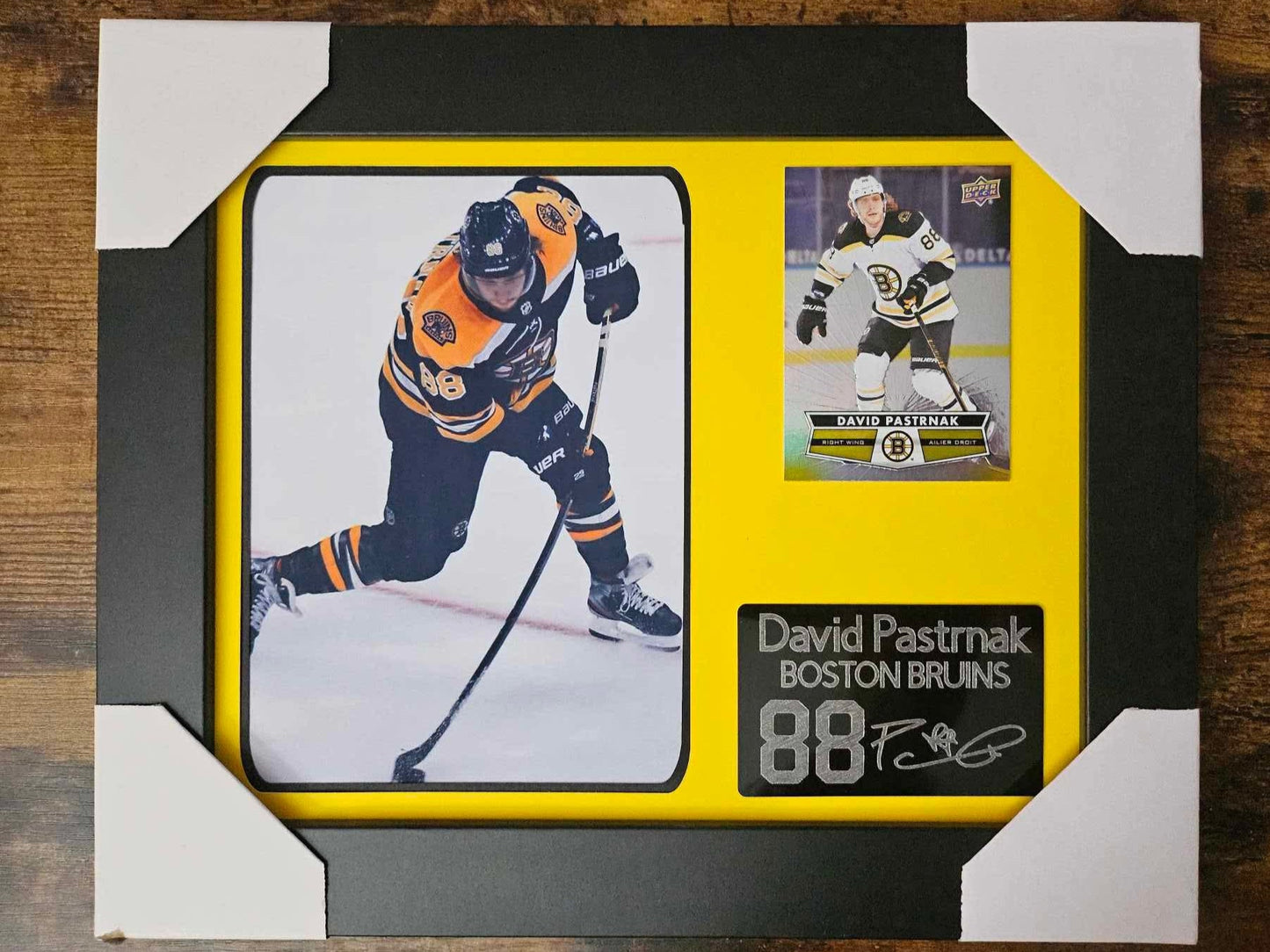 8X10 David Pastrnak NHL Player Collectible With Authentic Player Card