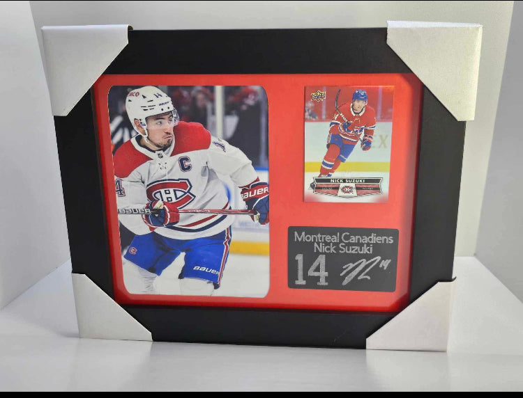 8x10 Framed NHL Nick Suzuki Player Collectible With Authentic Player Card