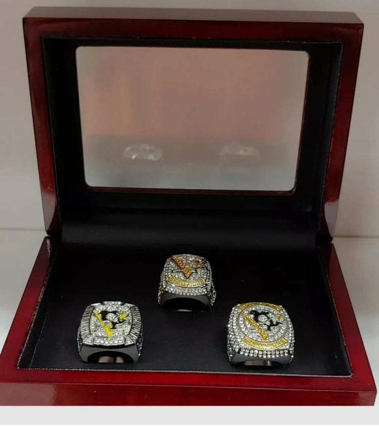 Pittsburgh Penguins Stanley Cup Championship Replica Rings 2009-2017 - Multiple Years & Sizes - Free Shipping