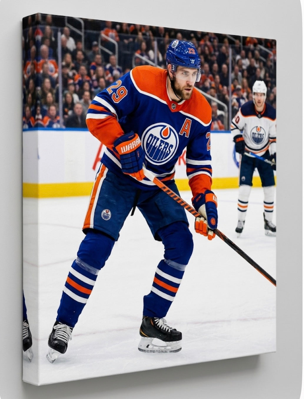 Leon Draisaitl Edmonton Oilers Canvas Sports Art Print
