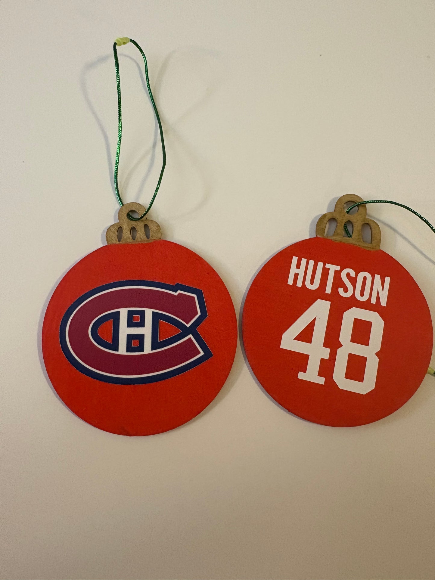 Hand Painted Sports Jersey Ornaments - Custom Team Logo & Player Name