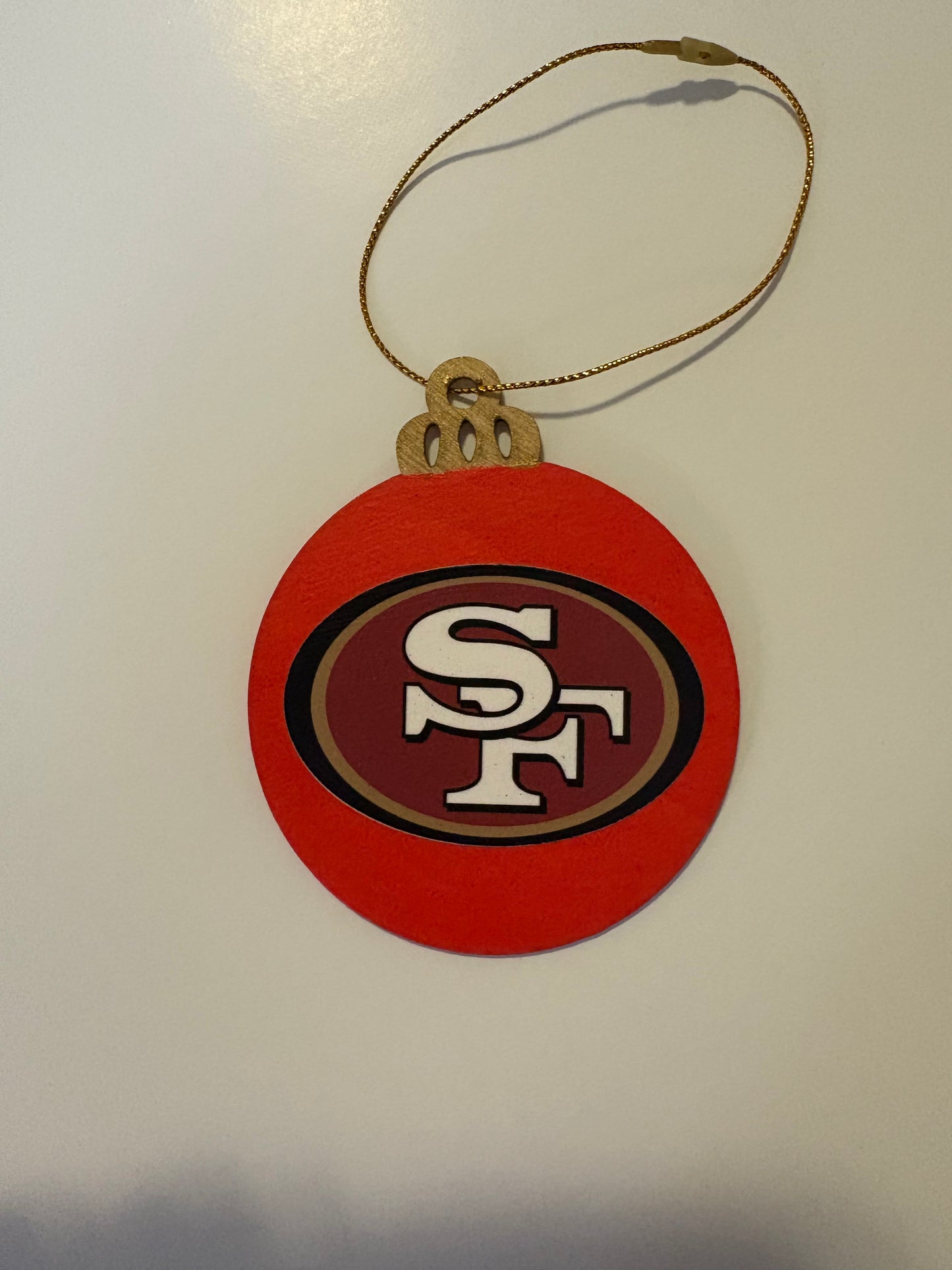 Hand-Painted Wooden Team Logo Ornament