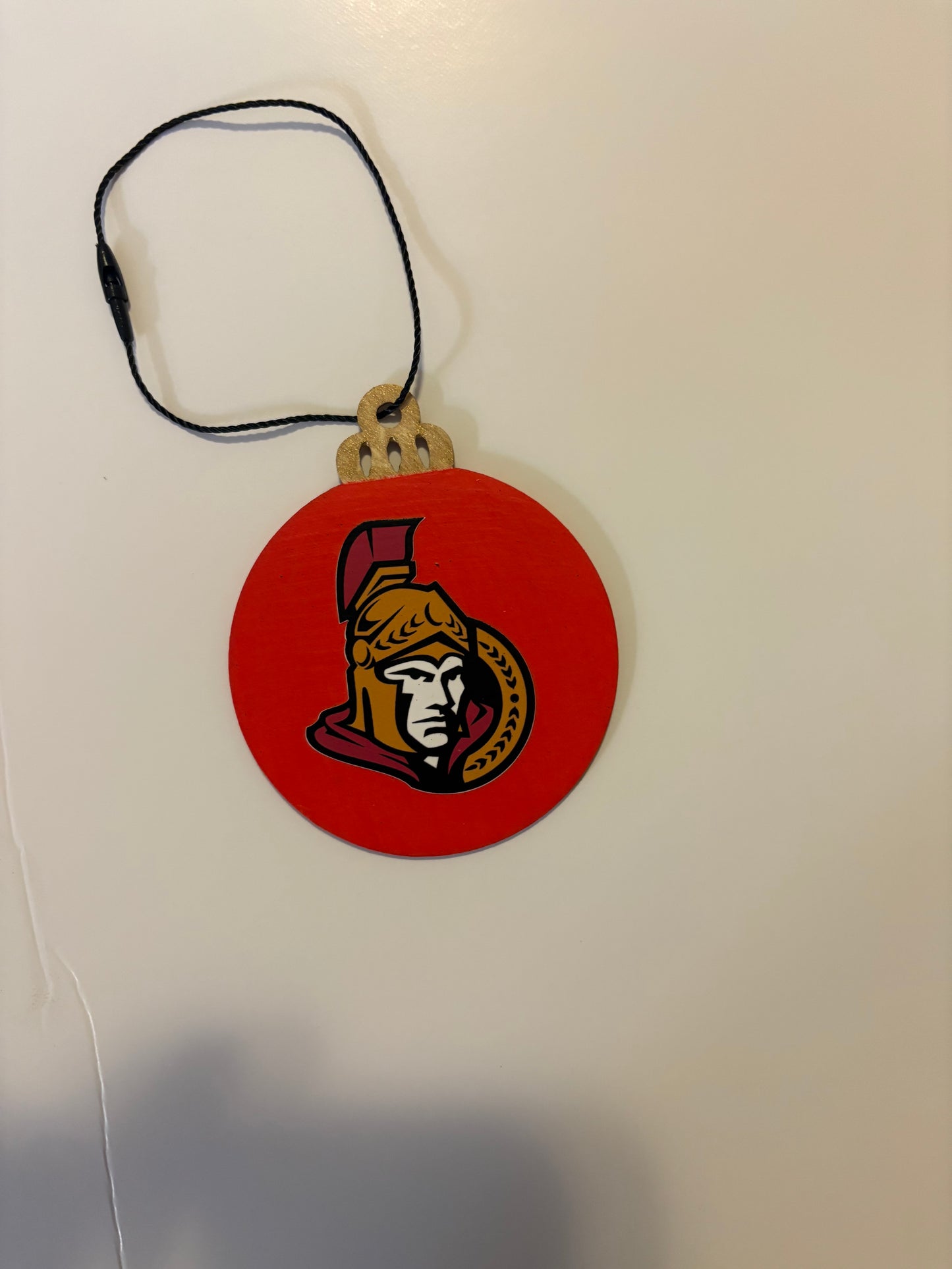 Hand-Painted Wooden Team Logo Ornament