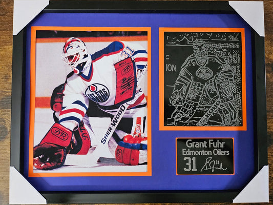 11x14 NHL Player Framed Grant Fuhr Collectible With Engraved Player Plaque