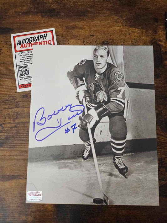NHL player Bobby Hull #7 autograph 8x10 Photo With Coa