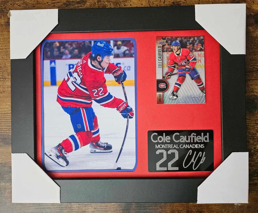 8x10 Framed NHL Cole Caufield Player Collectible With Authentic Player Card