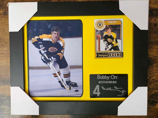 8x10 Framed Bobby Orr NHL player Collectible With Authentic Player Card