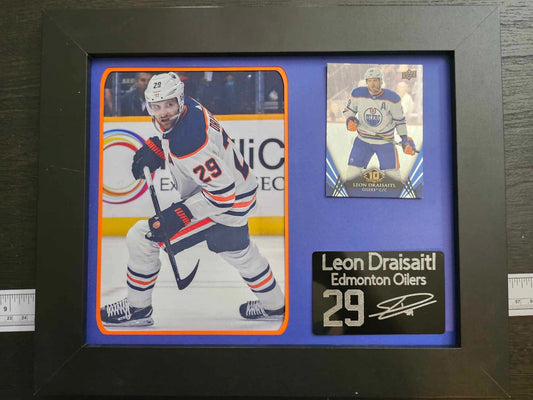 8x10 framed Leon Draisaitl NHL Player Collectible With Authentic Player Card