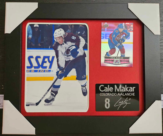 8x10 Framed Cale Makar NHL Player Collectible With Authentic Player Card
