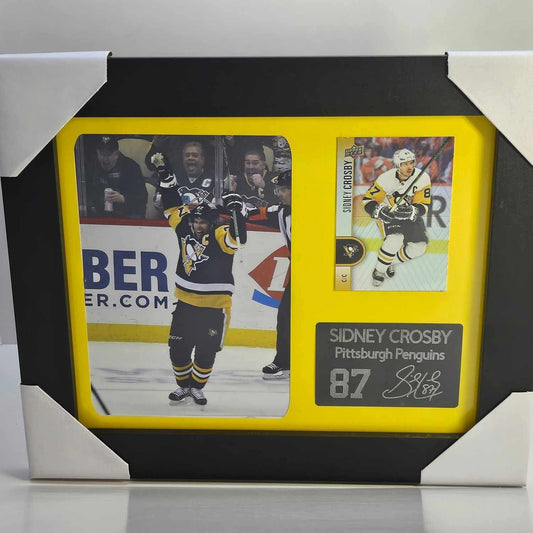 8x10 Framed Sidney Crosby NHL Player Collectible With Authentic Player Card