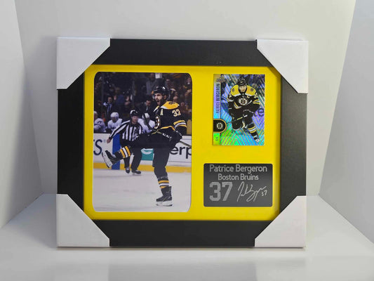 8x10 Framed Patrice Bergeron NHL Player Collectible With Authentic Player Card