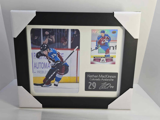 8x10 framed NHL Nathan MacKinnon Player Collectible With Authentic Player Card
