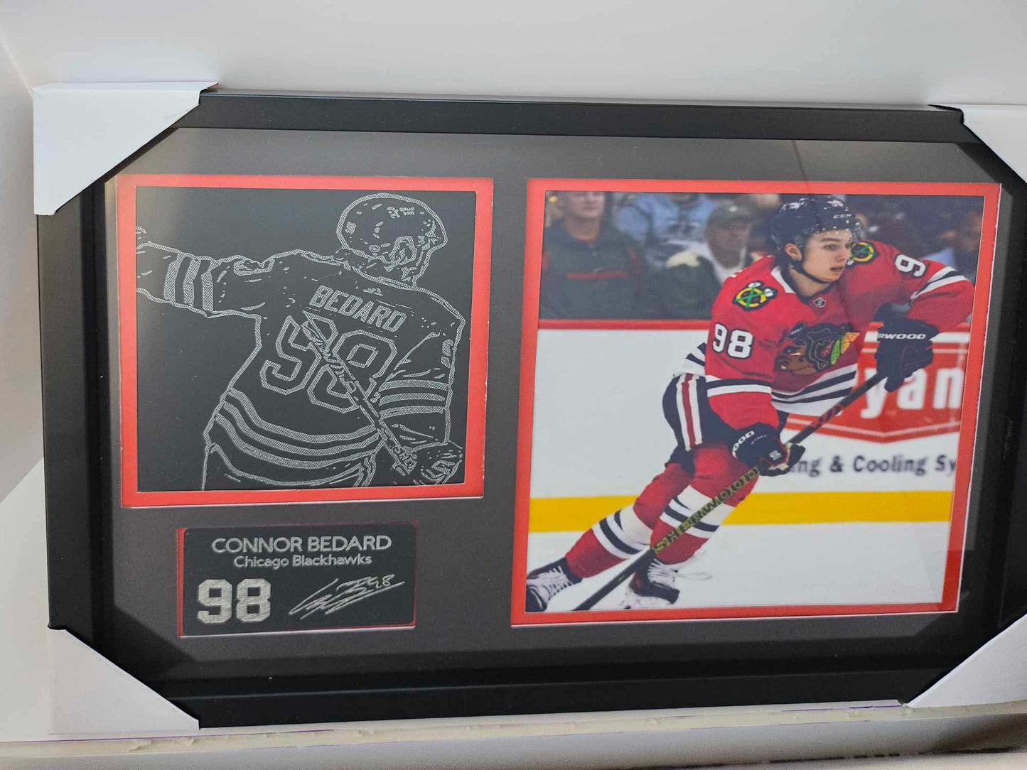 11x14 Framed NHL Player Connor Bedard Player Collectible With  Engraved Plaque