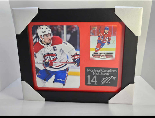 8x10 Framed NHL Nick Suzuki Player Collectible With Authentic Player Card