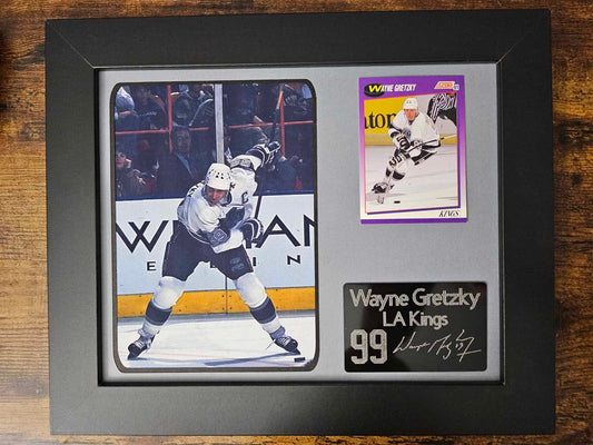 8x10 Framed Wayne Gretzky NHL Player Collectible  With Authentic Hockey Card.