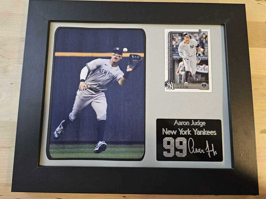 8x10 Framed Aaron Judge MLB Player Collectible  With Authentic Player Card.