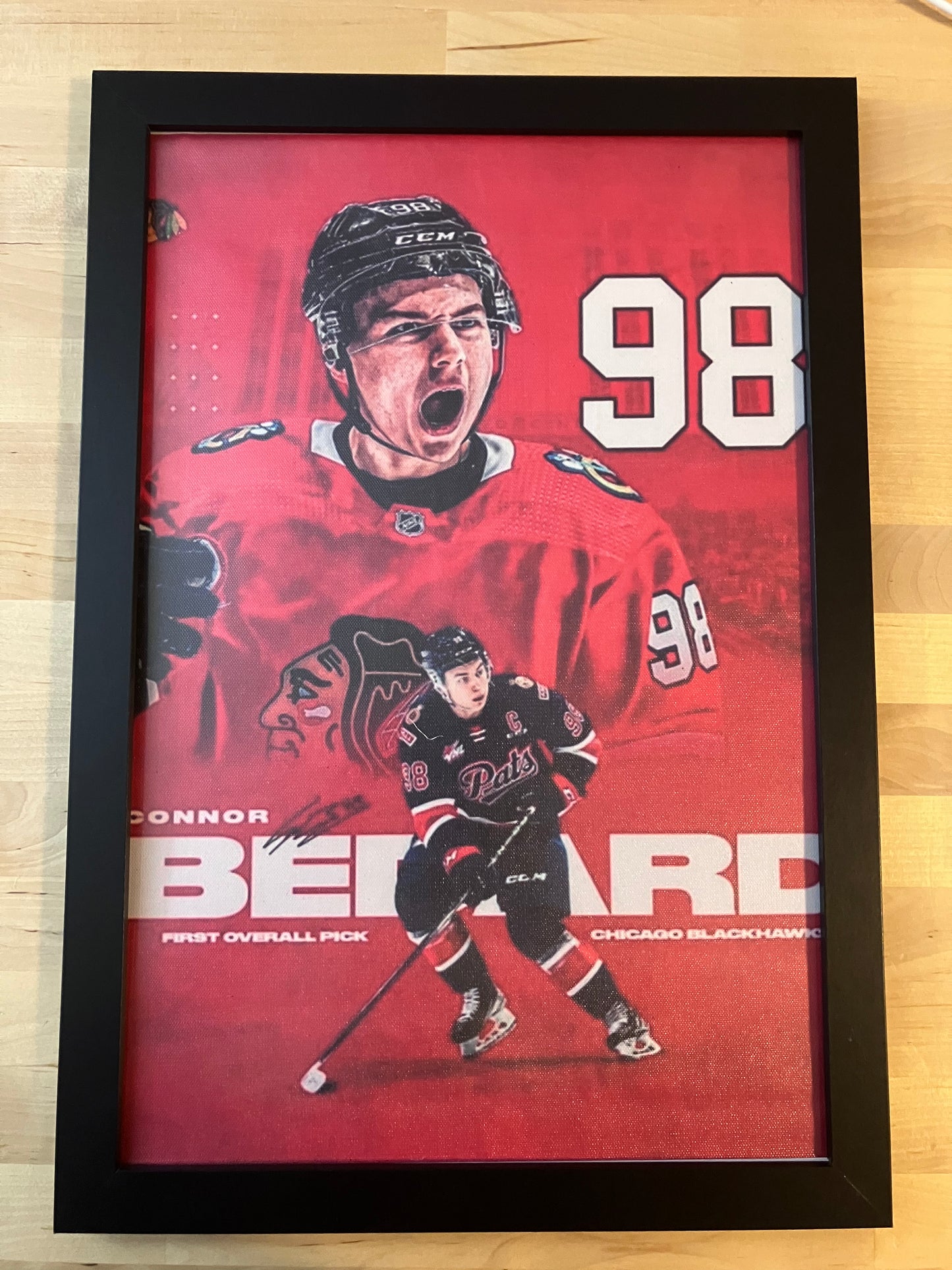 12x8 Canvas Prints-Connor Bedard (option 2)