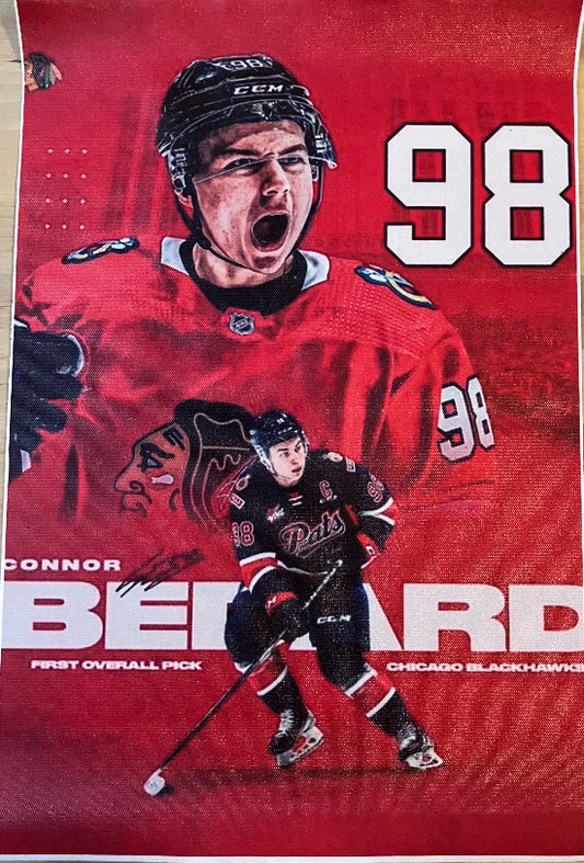 12x8 Canvas Prints-Connor Bedard (option 2)