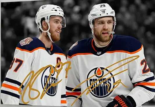 12x8 Canvas Prints-Connor Mcdavid & Leon Draisaitl