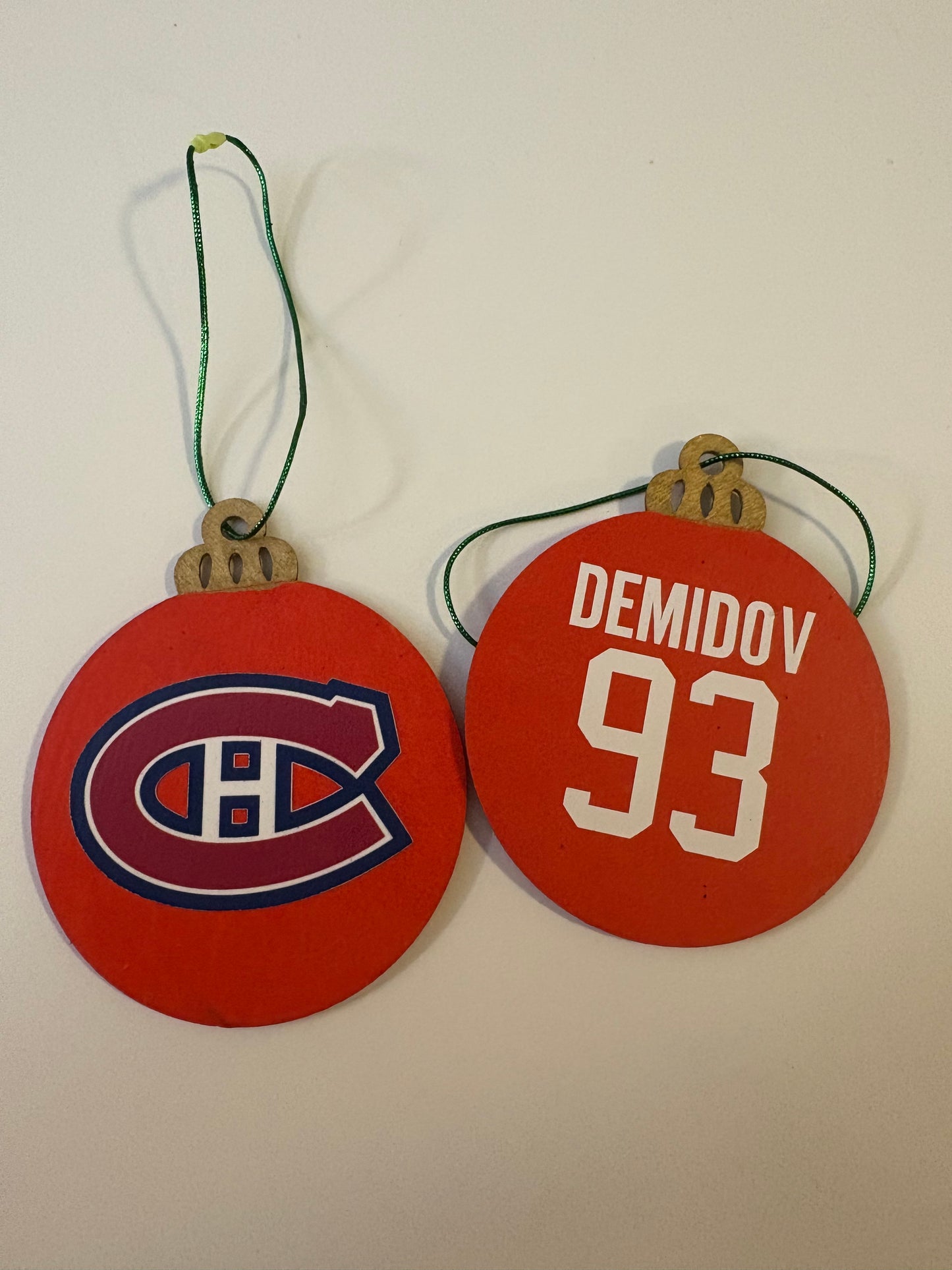Hand Painted Sports Jersey Ornaments - Custom Team Logo & Player Name