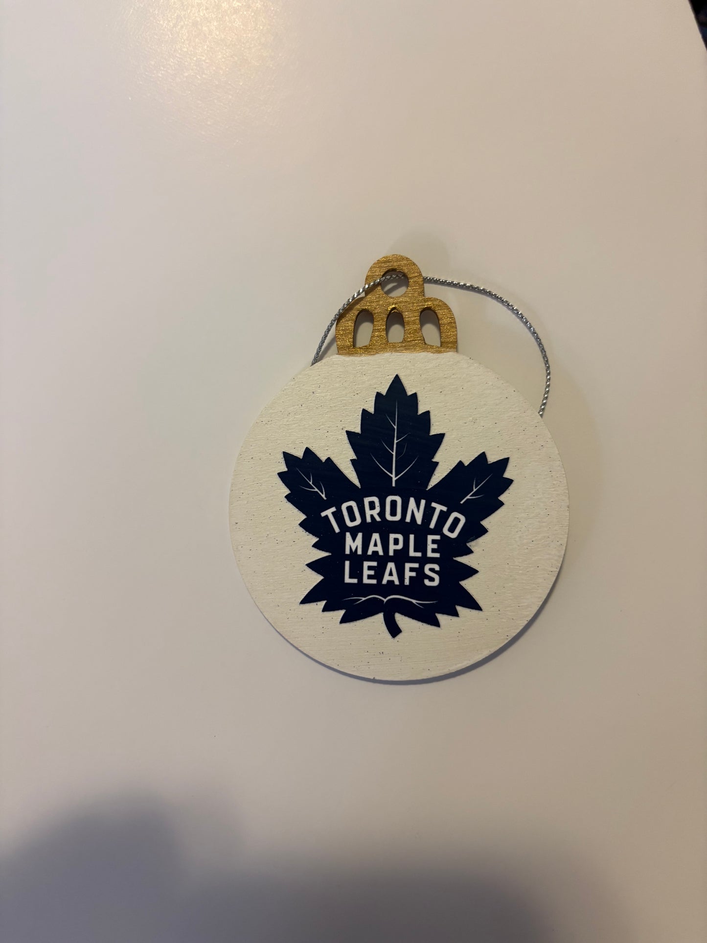 Hand-Painted Wooden Team Logo Ornament