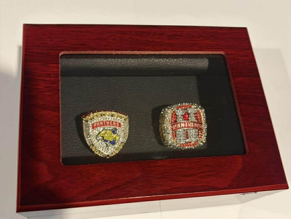 Florida Panthers 2024 2025 Stanley Cup Championship Ring Set - Back to Back Champions with Display Box