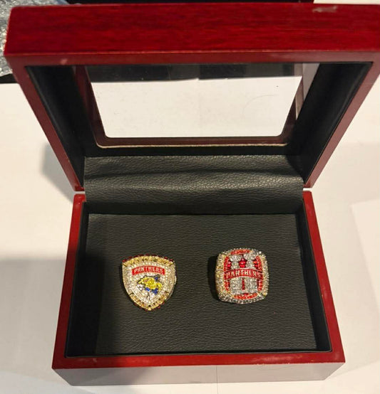 Florida Panthers 2024 2025 Stanley Cup Championship Ring Set - Back to Back Champions with Display Box
