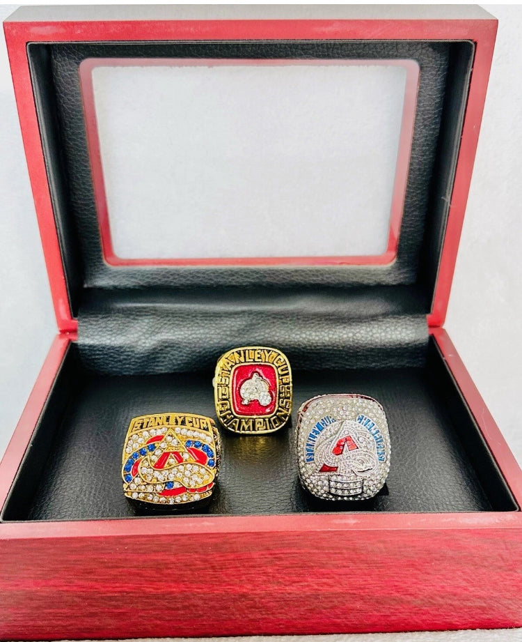 Colorado Avalanche Stanley Cup Championship Replica Rings 1996-2022 - Multiple Years & Sizes - Free Shipping