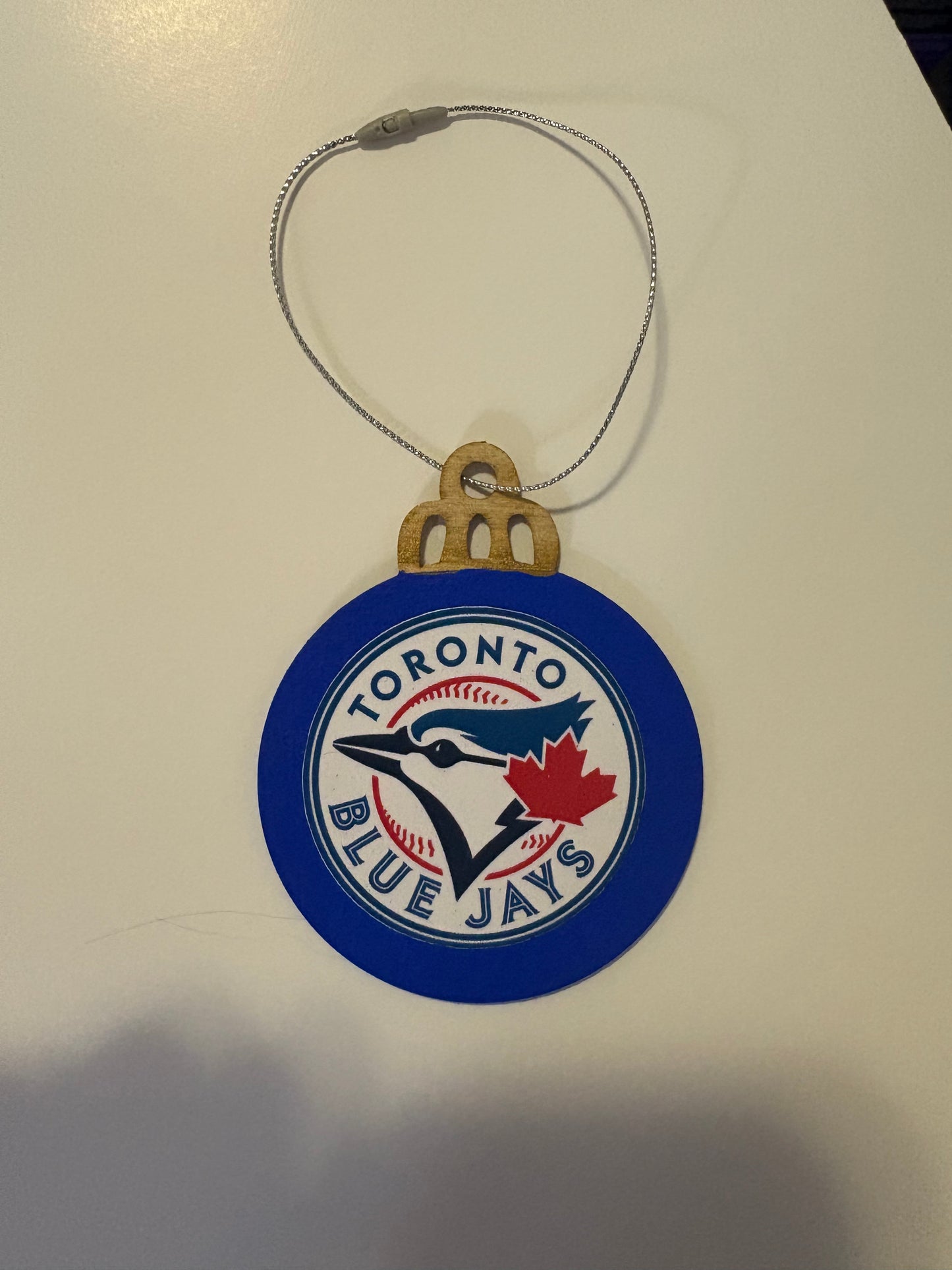 Hand-Painted Wooden Team Logo Ornament