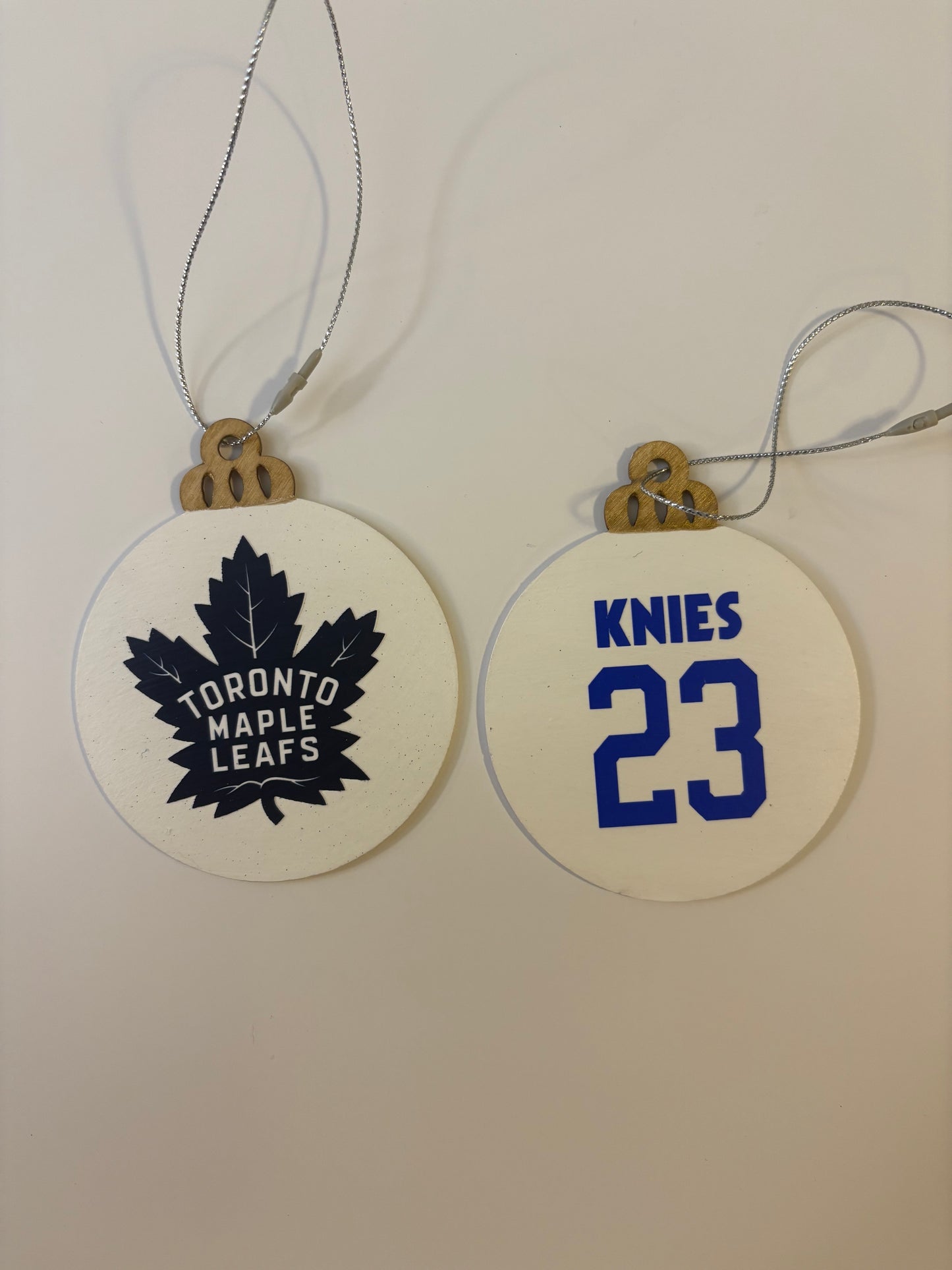 Hand Painted Sports Jersey Ornaments - Custom Team Logo & Player Name