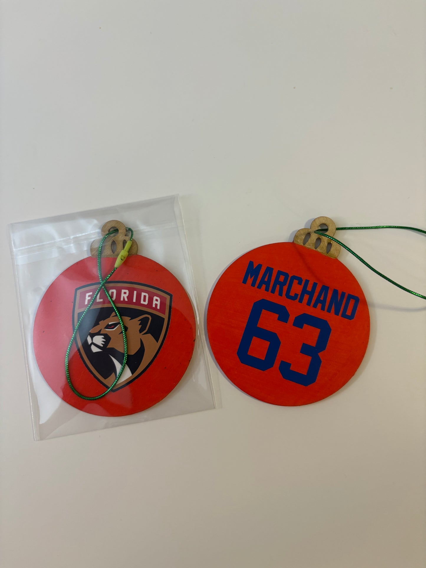 Hand Painted Sports Jersey Ornaments - Custom Team Logo & Player Name