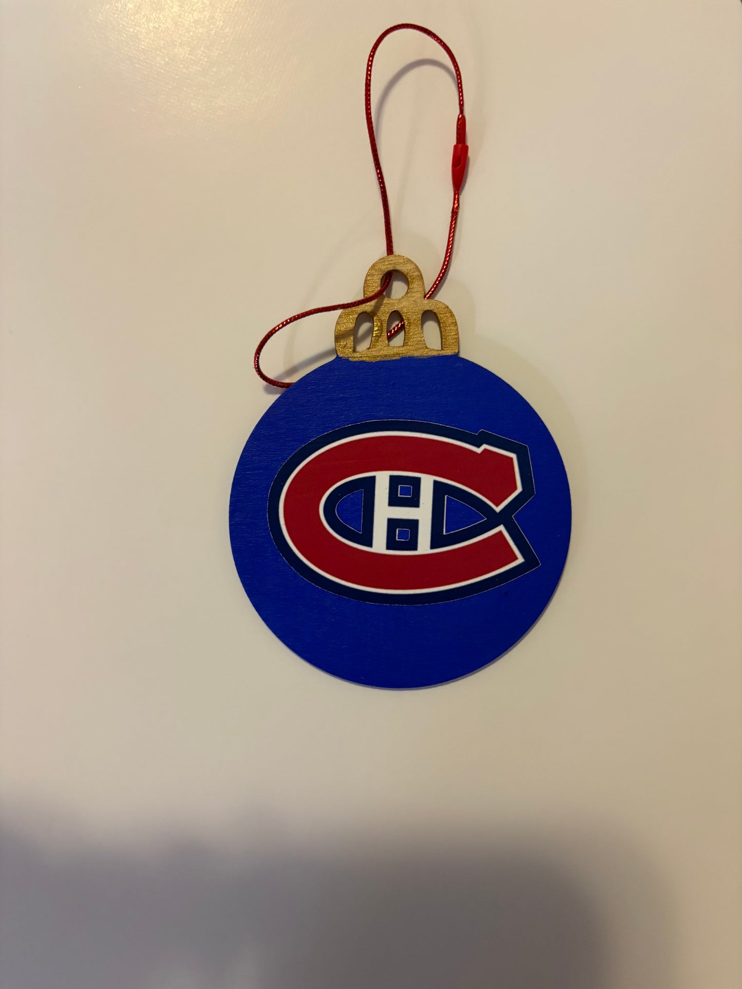 Hand-Painted Wooden Team Logo Ornament