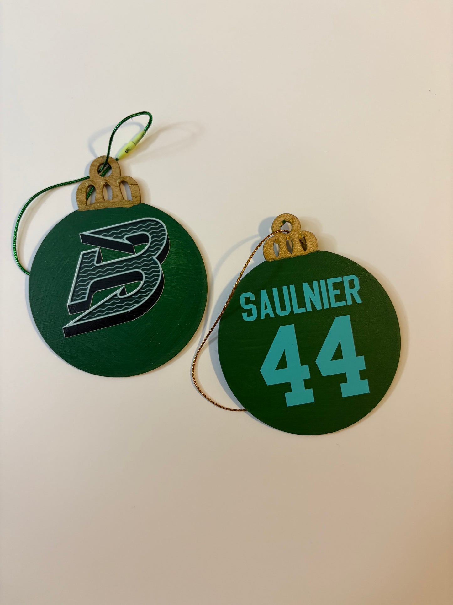 Hand-Painted PWHL Jersey Ornaments - Custom Team Colors with Vinyl Logos