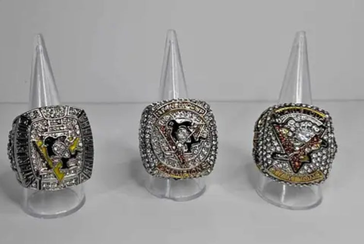 Pittsburgh Penguins Stanley Cup Championship Replica Rings 2009-2017 - Multiple Years & Sizes - Free Shipping
