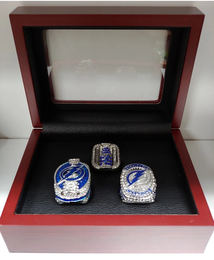 Tampa Bay Lightning Stanley Cup Championship Replica Rings 2020 & 2021 - Multiple Sizes - Free Shipping