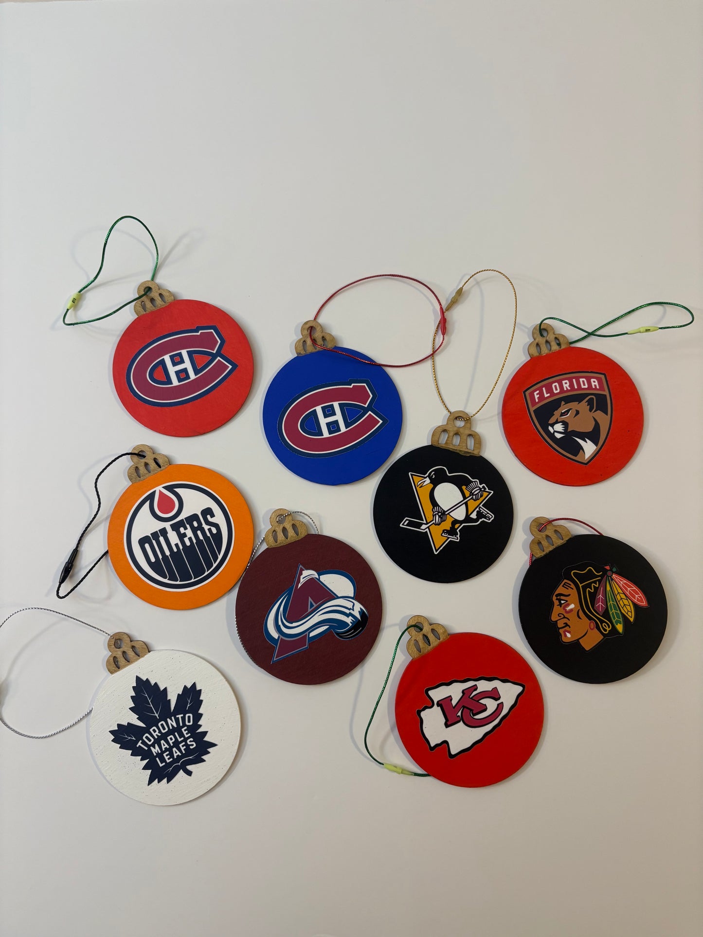 Hand Painted Sports Jersey Ornaments - Custom Team Logo & Player Name