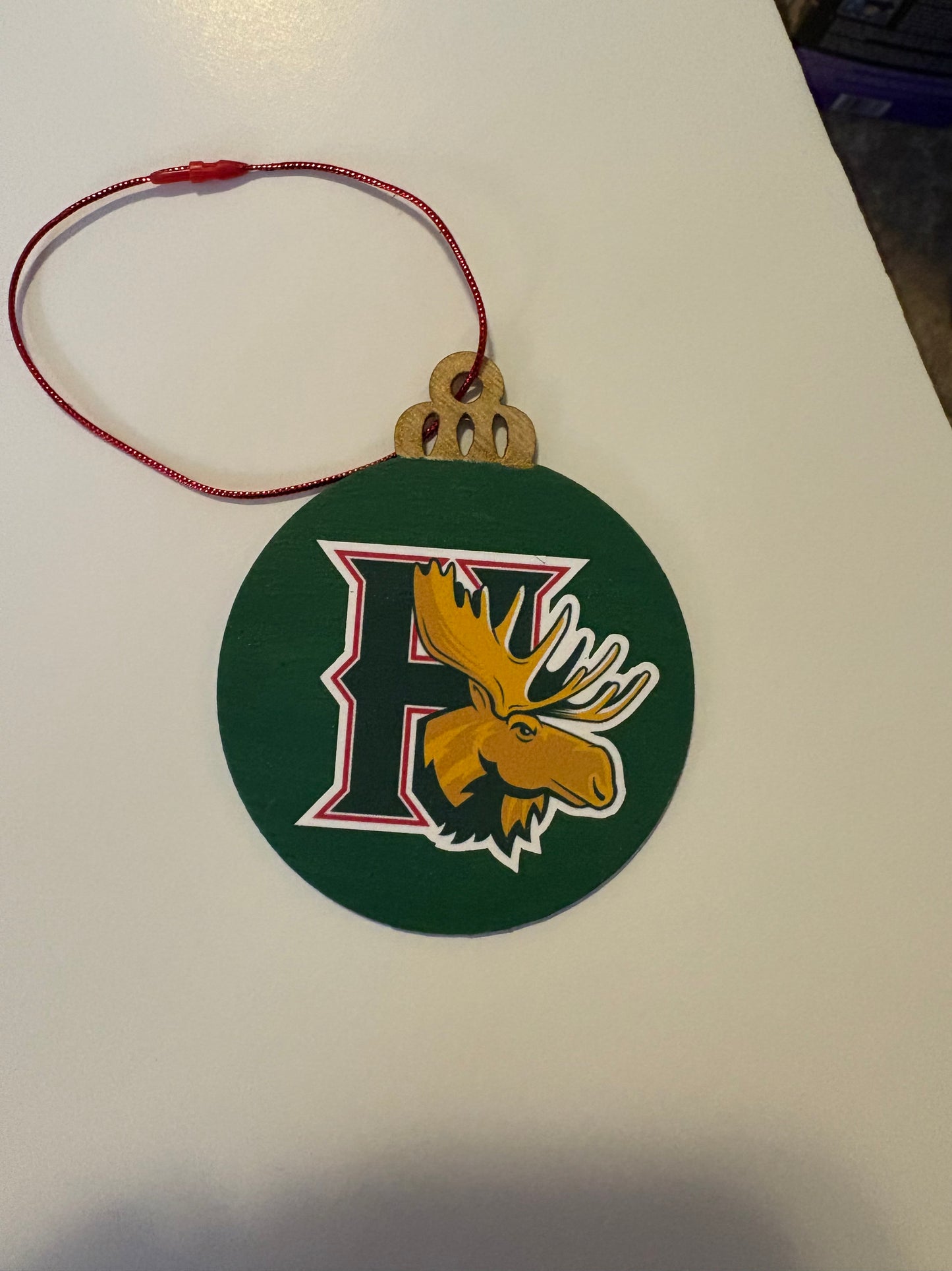 Hand-Painted Wooden Team Logo Ornament
