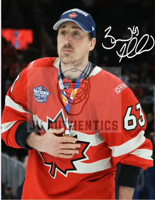 8x10  Brad Marchand 4 Nations Print with Facsimile Autograph