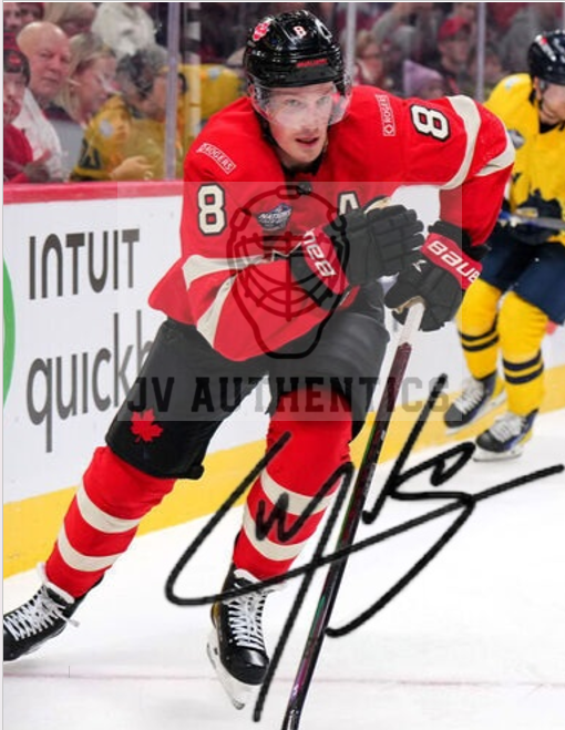 8x10  Cale Makar 4 Nations  Print with Facsimile Autograph