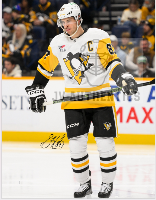 8x10  Sidney Crosby Player Print with Facsimile Autograph