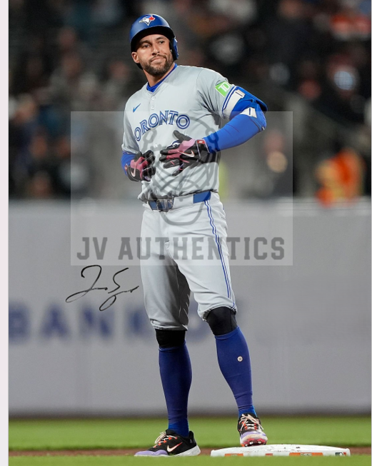 8x10  George Springer Player Print with Facsimile Autograph