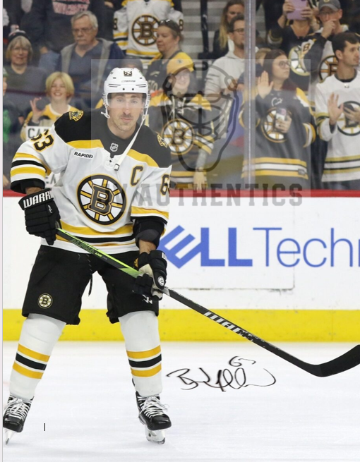 8x10  Brad Marchand Boston Bruins Print with Facsimile Autograph
