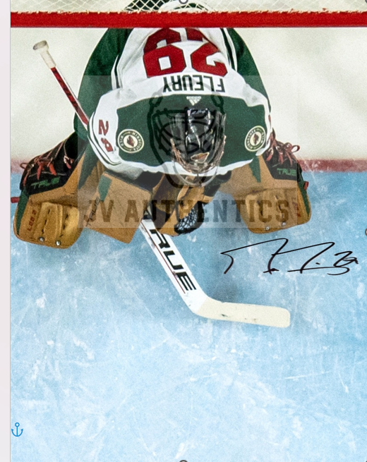 8x10  Marc Andre Fleury Minnesota Wild Player Print with Facsimile Autograph