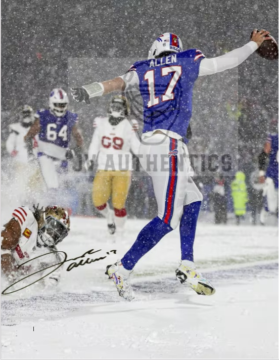 8x10 Josh Allen  Print with Facsimile Autograph