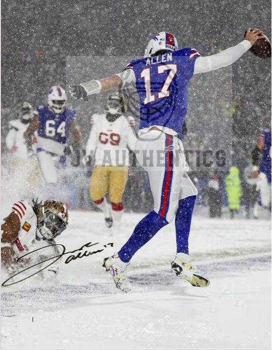 8x10 Josh Allen  Print with Facsimile Autograph