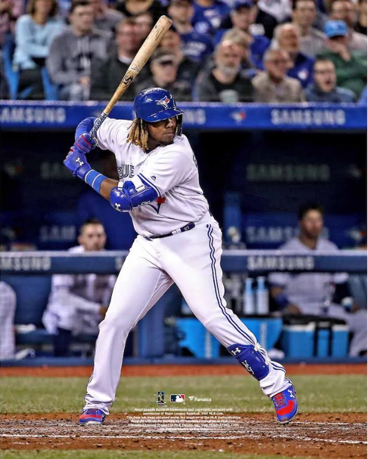 8x10 Guerrero Jr at Bat reprint by SLB Authentics