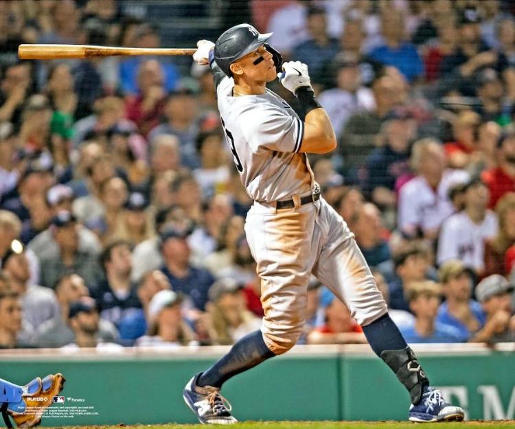 8x10 Aaron Judge At bat Action shot by SLB Authentic's reprint