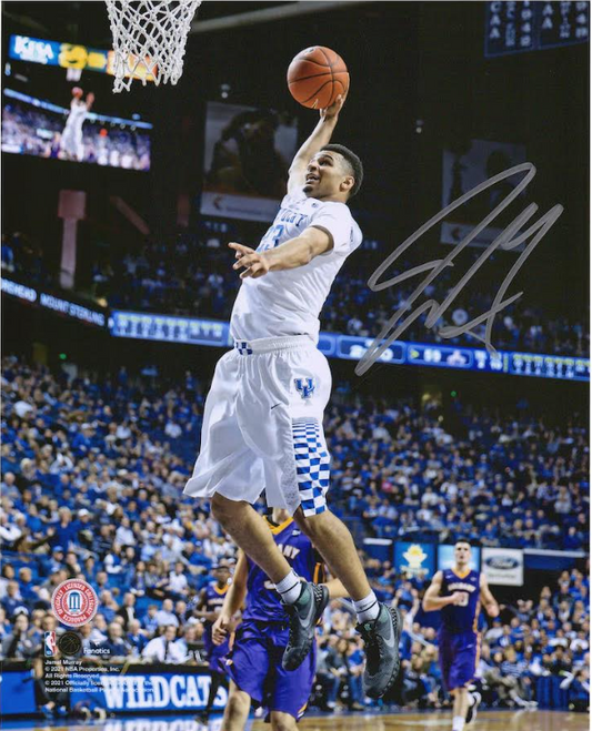 8x10 NCAA Kentucky Jamal Murray Dunking Action Shot  Facsimile Autograph By SLB Authentics