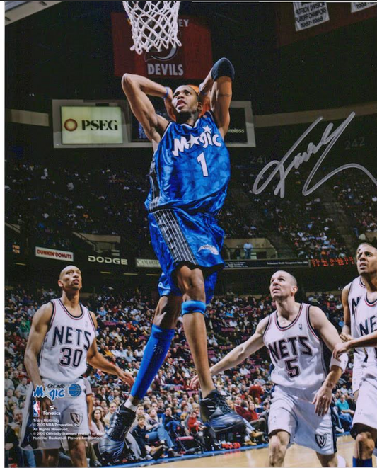 8x10 Orlando Magic Tracy McGrady Facsimile Autograph Action Shot By SLB Authentics