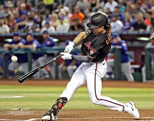 8x10 Arizona Diamondbacks  Corbin Carroll  At Bat  Action Shot Reprint  By SLB Authentics